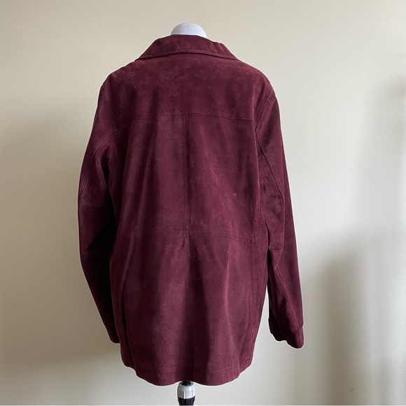 vintage danier suede burgundy lightweight jacket - Picture 4 of 11